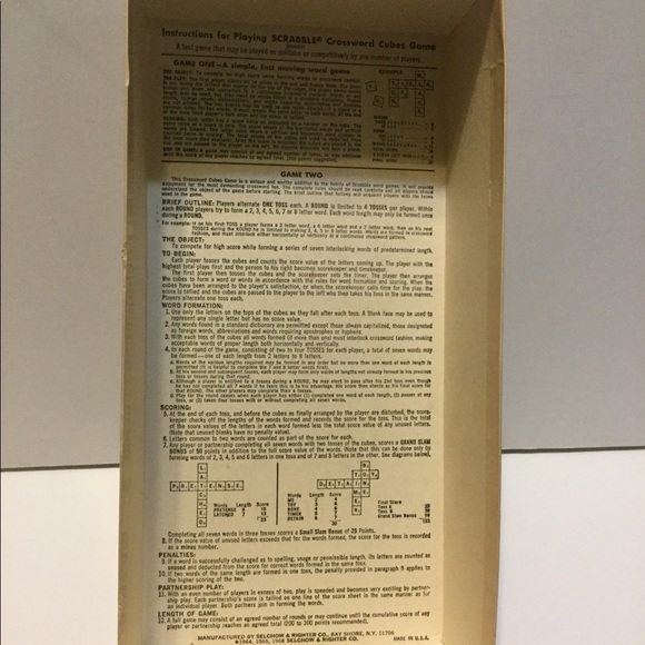 1968 Scrabble Crossword Cubes Game - Picture 3 of 6